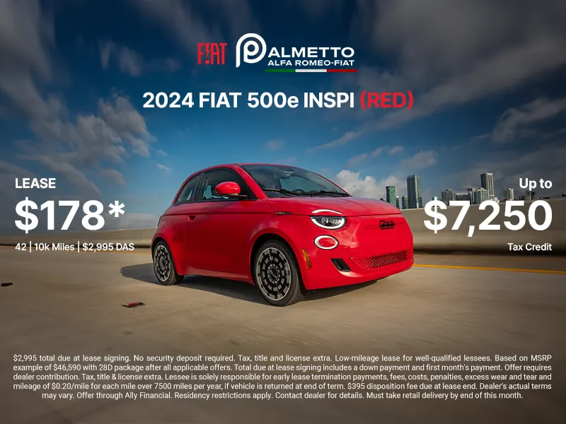 2024 FIAT 500e INSPI (RED)